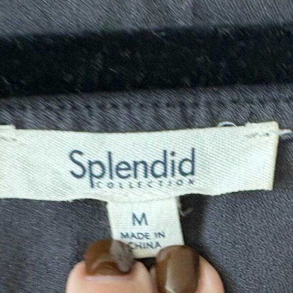 Splendid Dark Gray Tiered Dress size Medium - Picture 2 of 2